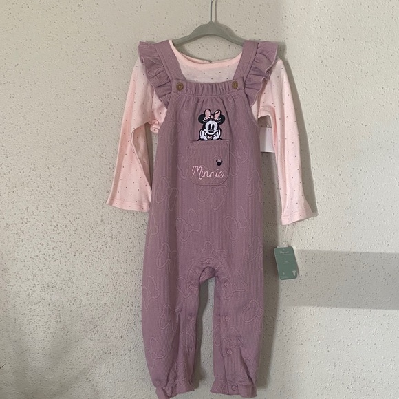 Disney Other - Disney Baby Minnie Mouse 2pc Outfit 18M NWT Pink Ruffle Set